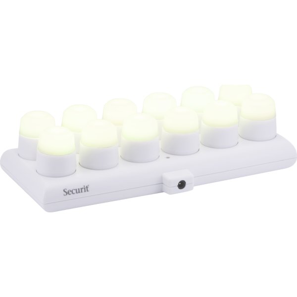 Securit® Amsterdam LED värmeljus, 12 st., multi