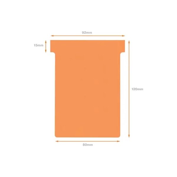Kort till planeringstavla 100 st Orange Strl. 3