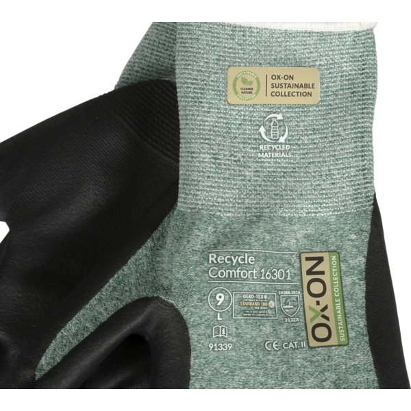 OX-ON Arbetshandske Recycle Comfort 16301, Strl 9