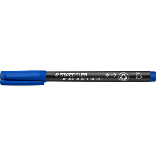 Staedtler Lumocolor 314 Märkpenna B, permanent, bl