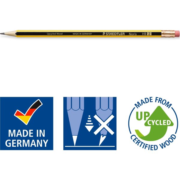 Staedtler Noris 122 HB Blyertspennor, sudd | 72 st