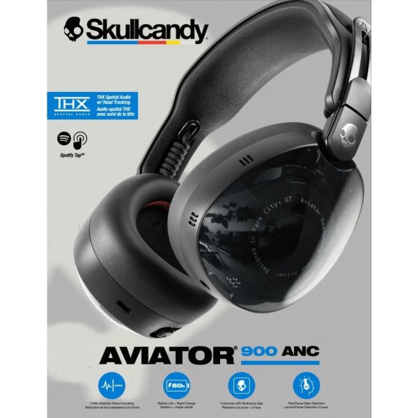 Skullcandy Hörlurar Aviator 900 Over-Ear, svart