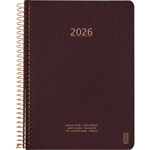 Kozo 2026 Kalender | A5 | Vecka | Coffee