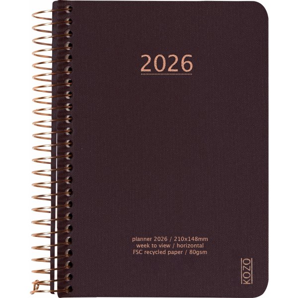 Kozo 2026 Kalender | A6 | Vecka | Coffee