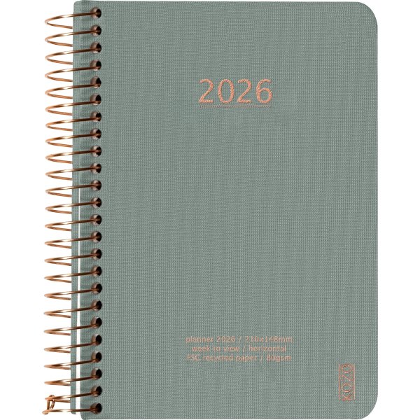 Kozo 2026 Kalender | A6 | Vecka | Aloe Vera
