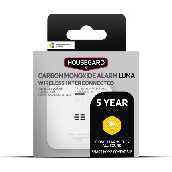 Housegard CA150 Luma trådlös kolmonoxidlarm