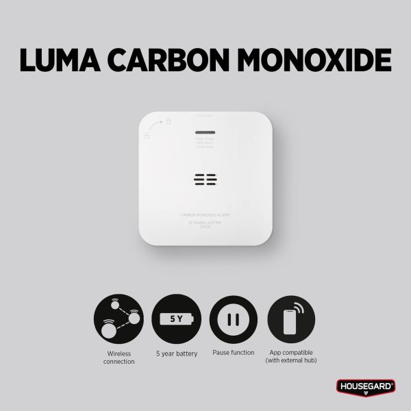 Housegard CA150 Luma trådlös kolmonoxidlarm