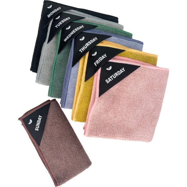 Duk mikrofiberdukar 7 veckodagar, 30x30cm, multi