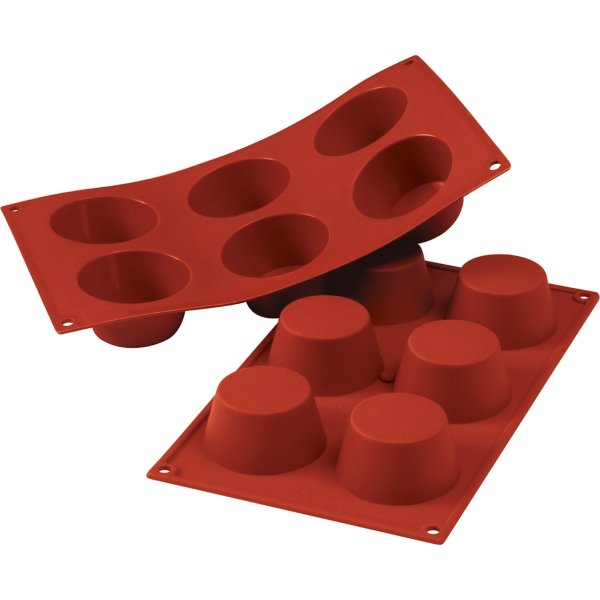 Silikomart Bakform muffin 6 st, Ø6,9cm, 11cl