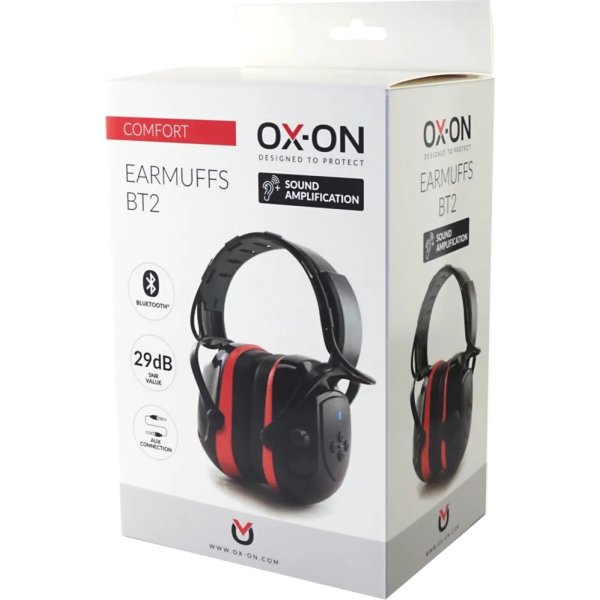 OX-ON Hörselskydd/Comfort BT2/Bluet./Medhör, 29dB