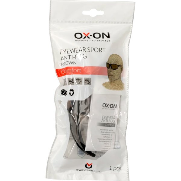 OX-ON Skyddsglasögon Sport Anti-Fog Comfort, Brun