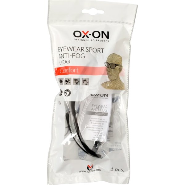 OX-ON Skyddsglasögon Sport Anti-Fog Comfort, Klar