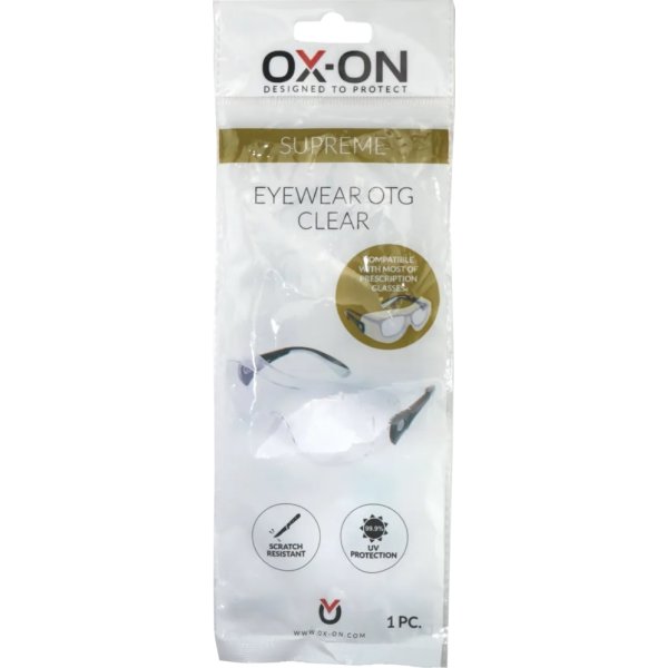 OX-ON Skyddsglasögon OTG Supreme, Klar