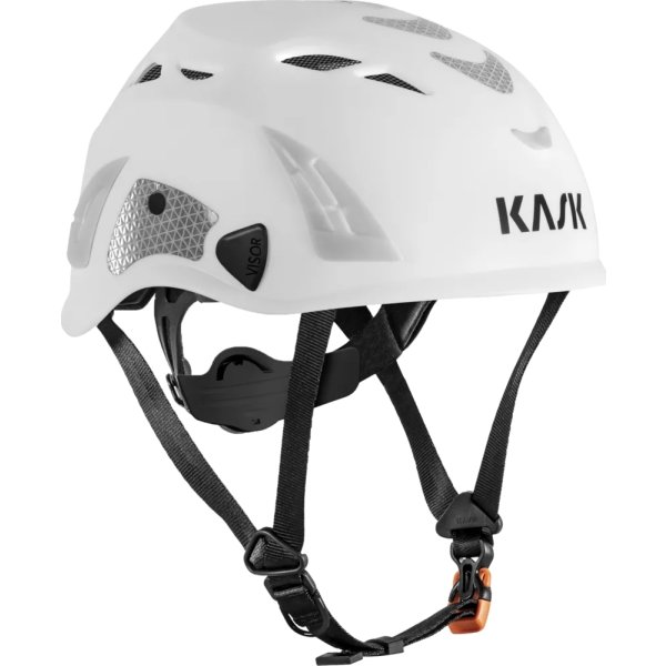 Kask Skyddshjälm Superplasma HI-VIZ, Vit