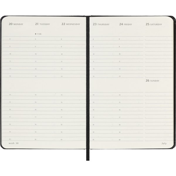 Moleskine 2026 Kalender | Vecka v. | Poc. | Svart