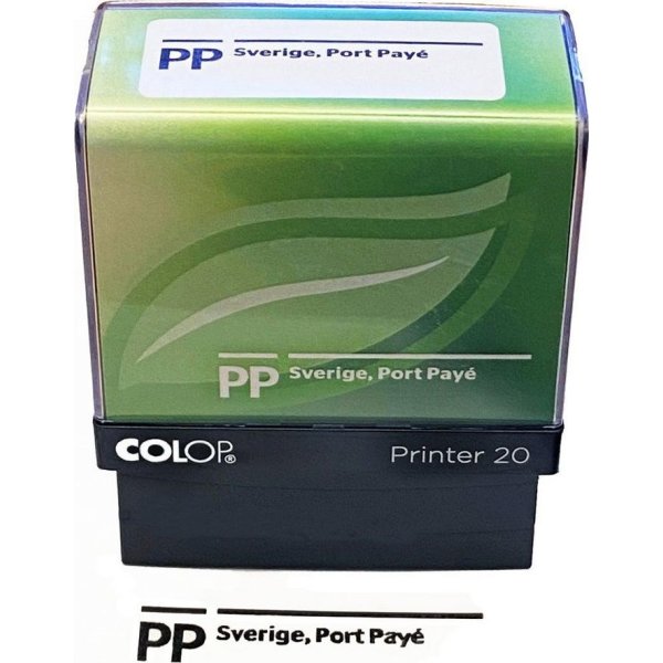 Stämpel standardtext Porto Betalt