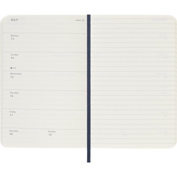 Moleskine 2026 Kalender | S | Vecka | Pock. | Blå