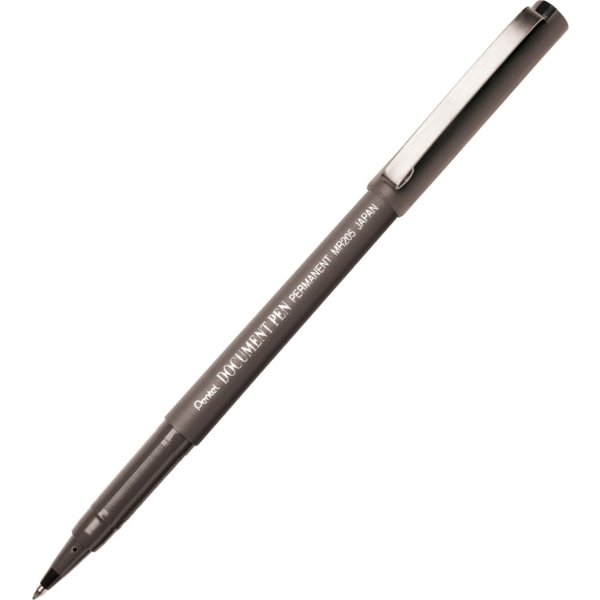 Pentel Document Rollerpen Permanent, MR205, Svart