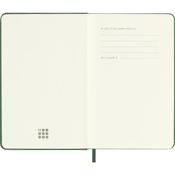 Moleskine 2026 Kalender | H | Dag | Poc. | Grön