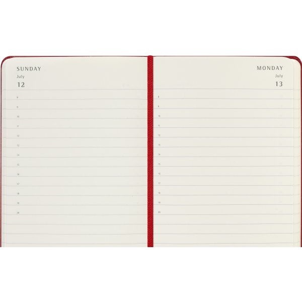 Moleskine 2026 Kalender | H | Dag | Poc. | Röd