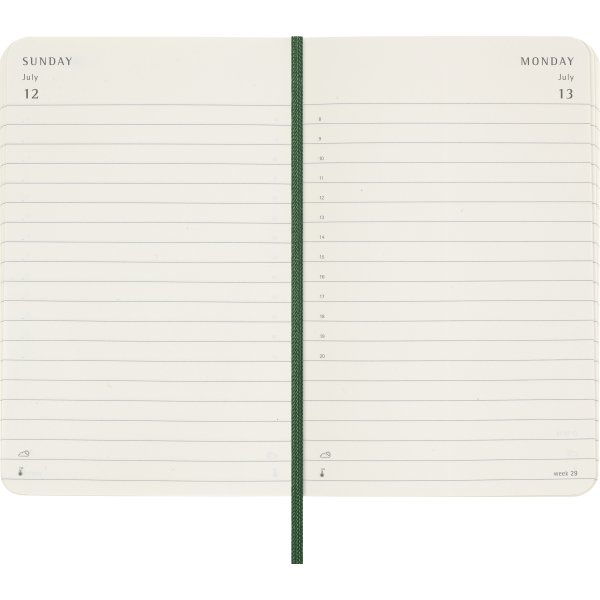 Moleskine 2026 Kalender | S | Dag | Poc. | Grön