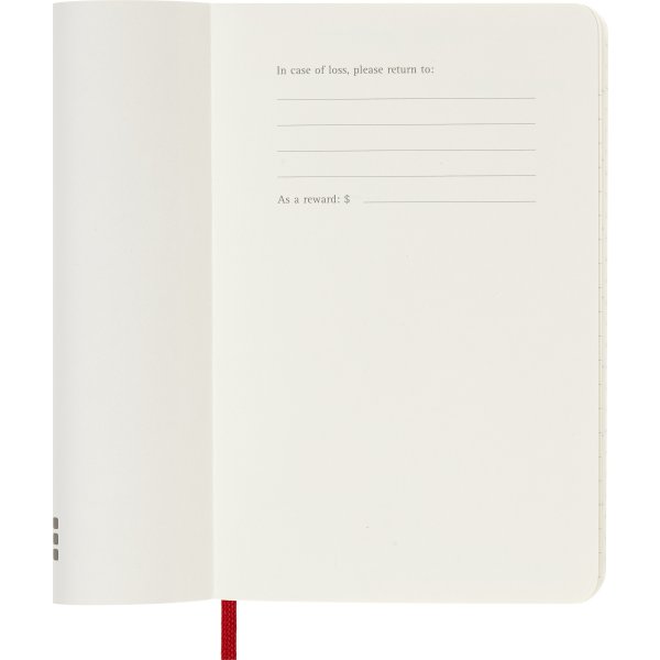 Moleskine 2026 Kalender | S | Dag | Poc. | Röd