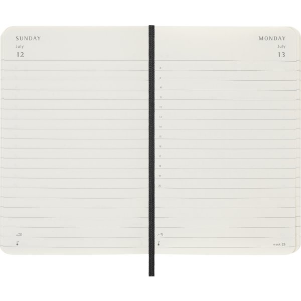 Moleskine 2026 Kalender | S | Dag | Poc. | Svart