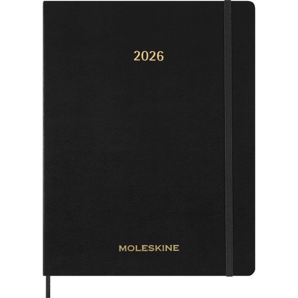 Moleskine 2026 Kalender | Ess. | Veckovy | Svart