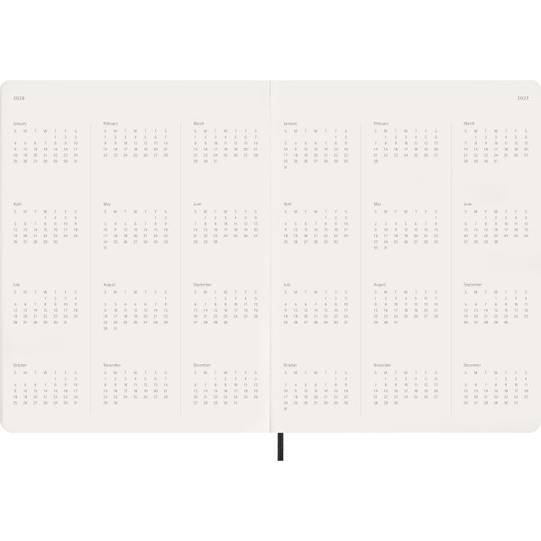 Moleskine 2026 Kalender | Ess. | Veckovy | Svart
