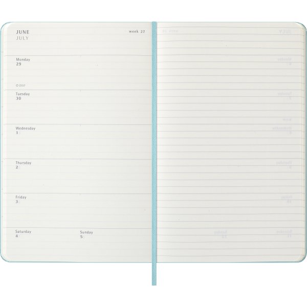 Moleskine 2026 Kalender | H | Vecka | L | Ljusblå