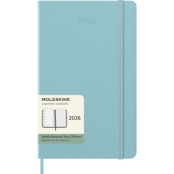 Moleskine 2026 Kalender | H | Vecka | L | Ljusblå