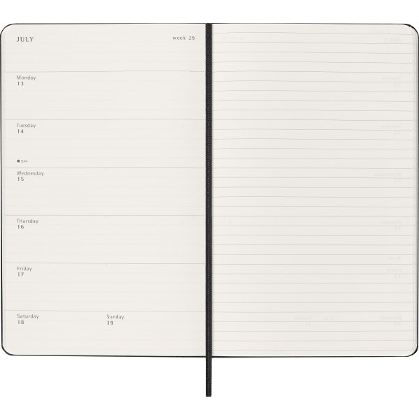 Moleskine 2026 Kalender | H | Vecka | L | Svart
