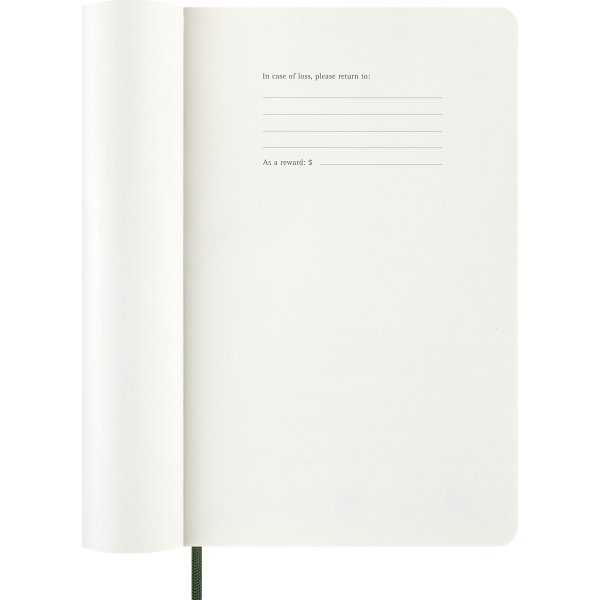 Moleskine 2026 Kalender | S | Vecka | L | Grön