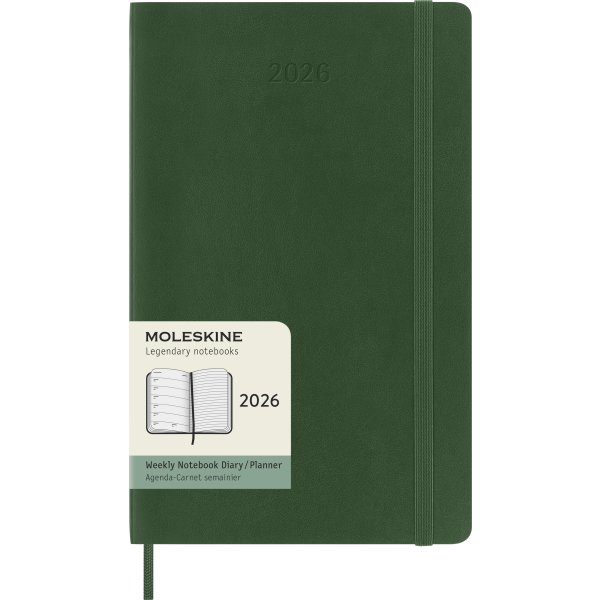 Moleskine 2026 Kalender | S | Vecka | L | Grön