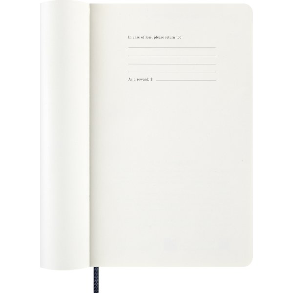 Moleskine 2026 Kalender | S | Vecka | L | Blå