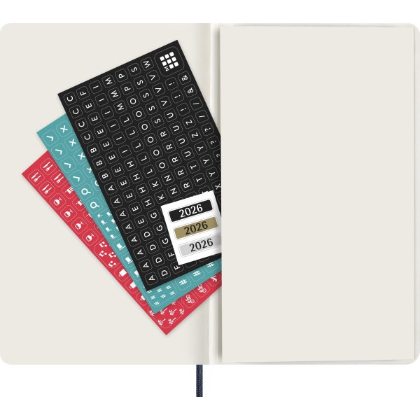Moleskine 2026 Kalender | S | Vecka | L | Blå