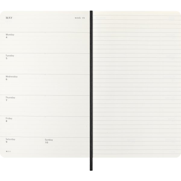 Moleskine 2026 Kalender | S | Vecka | L | Svart