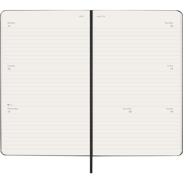 Moleskine 2026 Kalender | H | Vecka h. | L | Svart