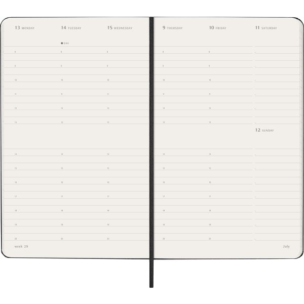 Moleskine 2026 Kalender | H | Veckovis | L | Svart