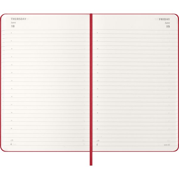 Moleskine 2026 Kalender | H | Dag | L | Röd