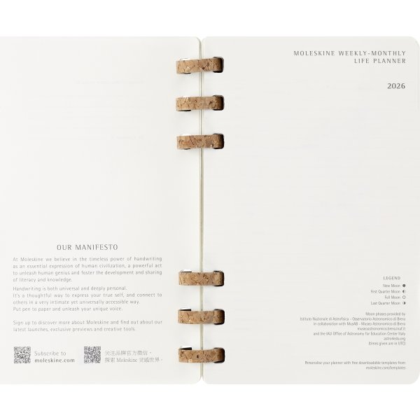 Moleskine 2026 Kalender | Vecka | L | Svart