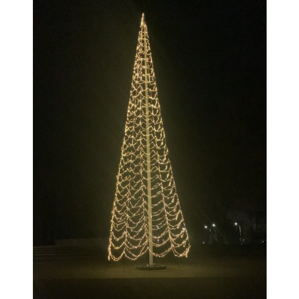 Starlight ljusslinga, flaggstång, 14 m, 6000 LED