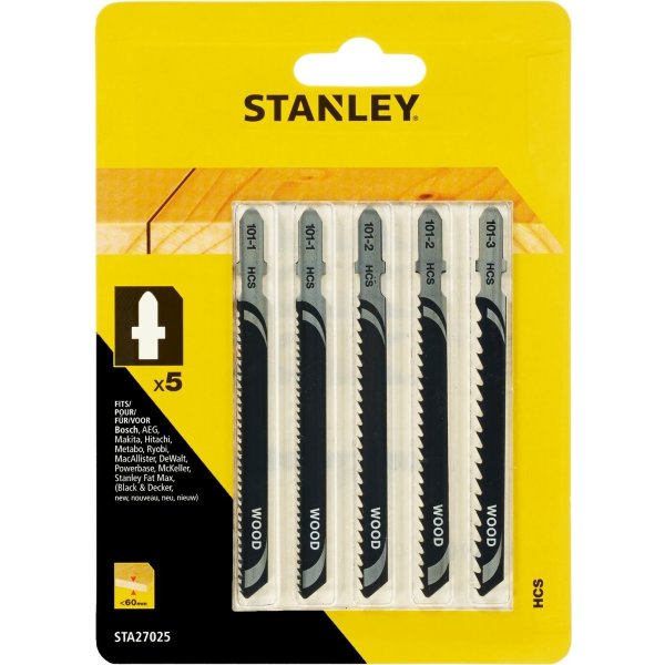 Stanley Sticksågbladset för trä, 5 st.