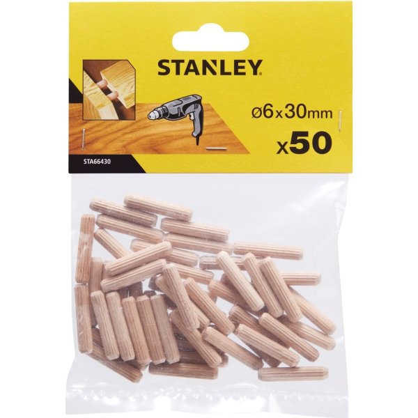 Stanley Trädplugg Ø6 mm, 30 mm, 50 st.