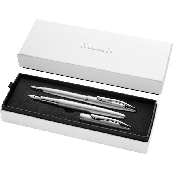 Pelikan Jazz N. Elegance Set, Res/Kulspets, silver