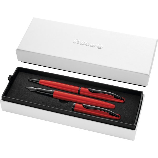 Pelikan Jazz N. Elegans Set, Res/Kulspets, red