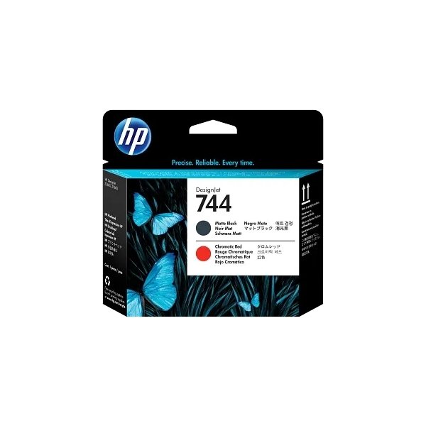 HP 744 Kromatisk röd & svart Designjet-skrivhuvud
