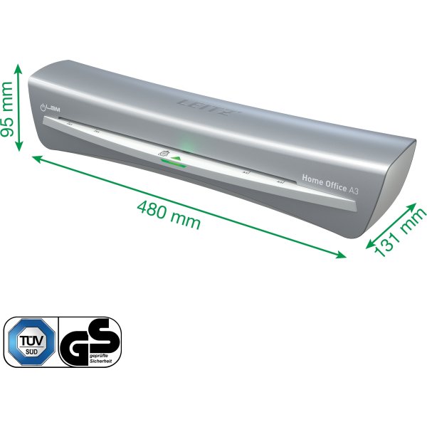 Lamineringsmaskin Leitz iLAM Home Office A3 Vit/Gr