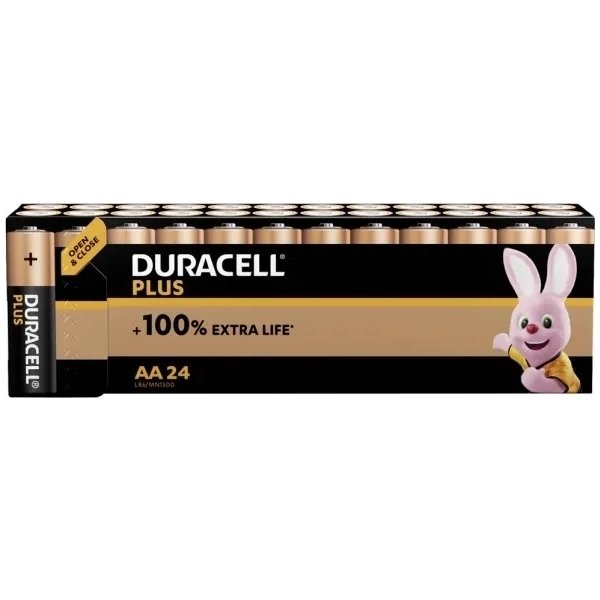 Duracell Plus Power AA-batteri, 24 st