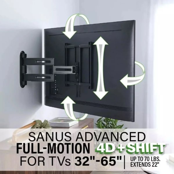 Sanus TV-fäste 4D Max Vesa 400x400, svart